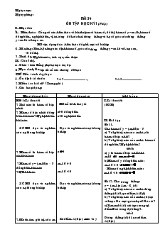 Giáo án Toán học 9 - Đại số - Tiết 34: Ôn tập học kỳ I (tiếp)