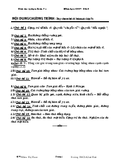 Giáo án: tự chọn toán 7 - Năm học: 2009 - 2010