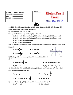 Kiểm tra 1 tiết Đại số 9