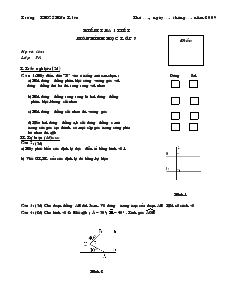 Kiểm tra 1 tiết môn Hình học lớp 7