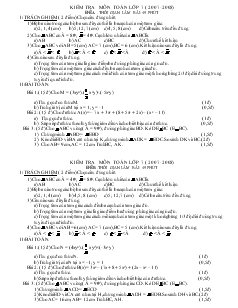 Kiểm tra môn toán lớp 7 (2007 - 2008)