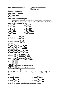 Ôn tập hè - Môn Toán