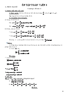Ôn tập Toán 7 lên 8