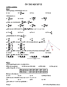 Ôn thi học kỳ II - Toán 7