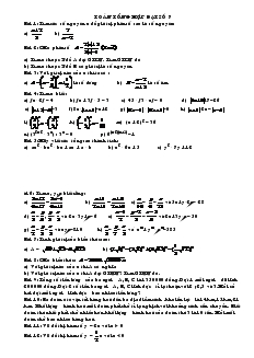 Toán tổng hợp Đại số 7
