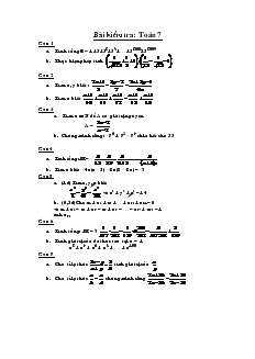 Bài kiểm tra: Toán 7