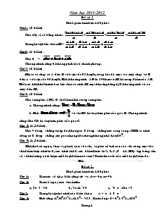 Bộ đề thi học sinh giỏi Toán 7