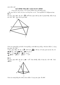 Chuyên đề Kẻ hình phụ để giải toán hình
