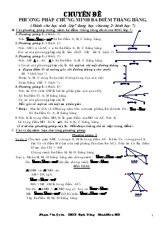 Chuyên đề Phương pháp chứng minh ba điểm thẳng hàng