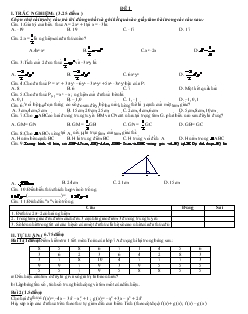 Đề thi cuối năm lớp 7