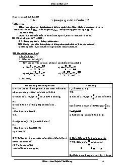 Giáo án Đại số 7