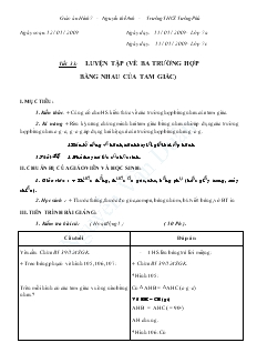 Giáo án Hình 7 - Trường THCS Tường Phù