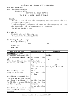 Giáo án Hình học 6 - Trường THCS Xã Tủa Thàng