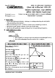 Giáo án Hình học 7 - Chương 3