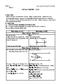Giáo án Hình học 7 - Tiết 15: Ôn tập chương I