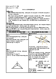 Giáo án Hình học 7 - Tiết 61 đến tiết 63