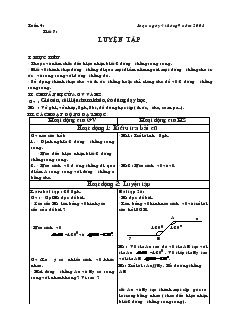 Giáo án Hình học 7 - Tiết 7: Luyện tập