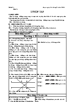 Giáo án Hình học 7 - Tiết 9: Luyện tập