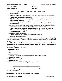 Giáo án Hình học 7 - Tuần 10