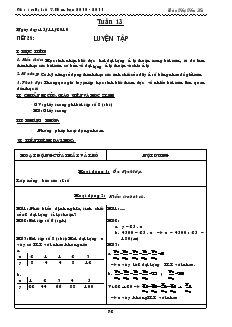 Giáo án Hình học 7 - Tuần 13