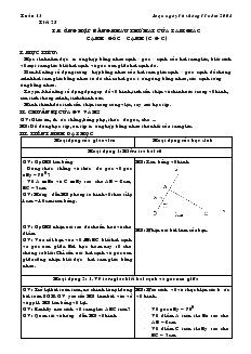 Giáo án Hình học 7 - Tuần 13