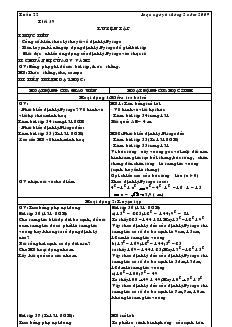 Giáo án Hình học 7 - Tuần 22