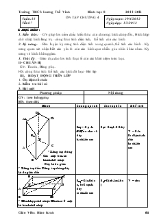Giáo án Hình học 8 - Tuần 35 - Trường THCS Lương Thế Vinh