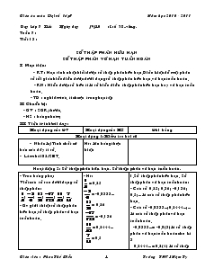 Giáo án môn Đại số lớp 7