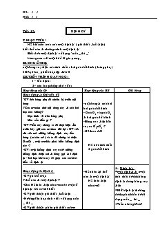 Giáo án Toán 7 - Hình học - Tiết 12: Định lý