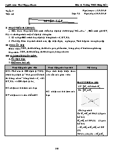 Giáo án Toán 7 - Hình học - Tiết 13: Luyện tập