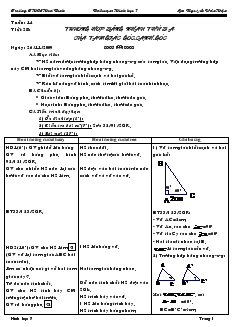Giáo án Toán 7 - Hình học - Tiết 28: Trường hợp bằng nhau thứ ba của tam giác góc - Cạnh - góc