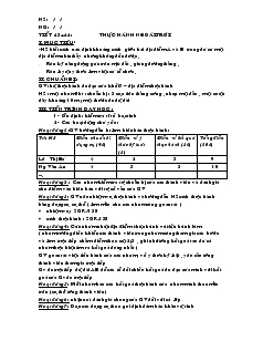 Giáo án Toán 7 - Hình học - Tiết 43 + 44: Thực hành ngoài trời