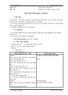 Giáo án Toán 7 - Hình học - Tiết 45: Ôn tập chương 2 (tiết 2)
