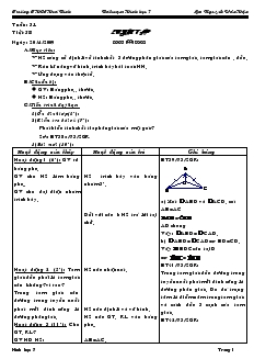 Giáo án Toán 7 - Hình học - Tiết 58: Luyện tập - Trường THCS Hoà Bình