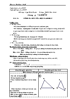 Giáo án Toán 7 - Tiết 18: Tổng ba góc của một tam giác