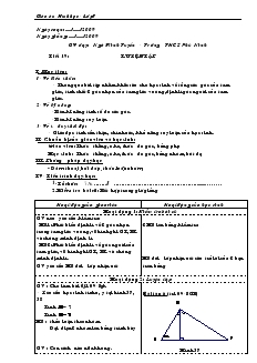 Giáo án Toán 7 - Tiết 19: Luyện tập