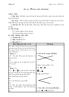 Giáo án Toán 7 - Tiết 1 đến tiết 63