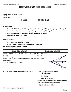 Giáo án Toán 7 - Tiết 33 đến tiết 35