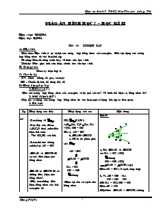 Giáo án Toán 7 - Tiết 33 đến tiết 58