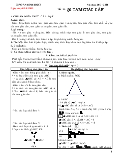 Giáo án Toán 7 - Tiết 35 đến tiết 70