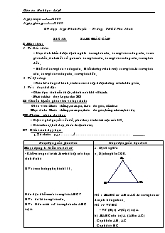 Giáo án Toán 7 - Tiết 35: Tam giác cân