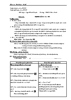 Giáo án Toán 7 - Tiết 37: Định lí py-Ta-go