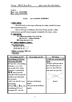 Giáo án Toán 7 - Trường: THCS Bản Hon