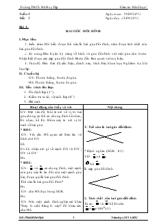 Giáo án Toán 7 - Trường THCS Hà Huy Tập