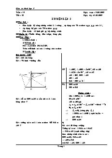 Giáo án Toán 7 - Tuần 19 đến tuần 35