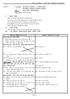 Giáo án Toán 7 - Tuần 1 đến tuần 18