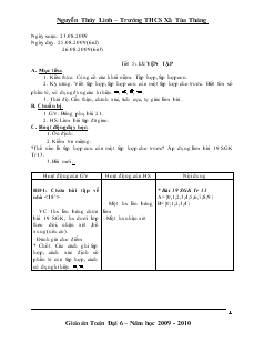 Giáo án Toán học 6 - Tiết 5: Luyện tập