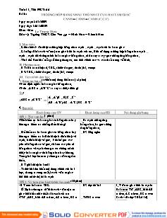 Giáo án Toán học 7 - Bài 3: Trường hợp bằng nhau thứ nhất của hai tam giác cạnh - cạnh - cạnh (c.c.c)