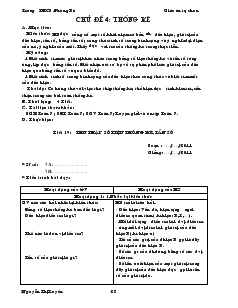 Giáo án Toán học 7 - Chủ đề 4: Thống kê