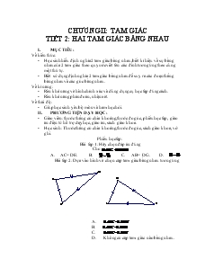 Giáo án Toán học 7 - Chương II